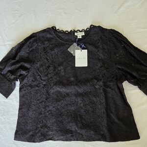 Lucky And Coco Black Lace Blouse